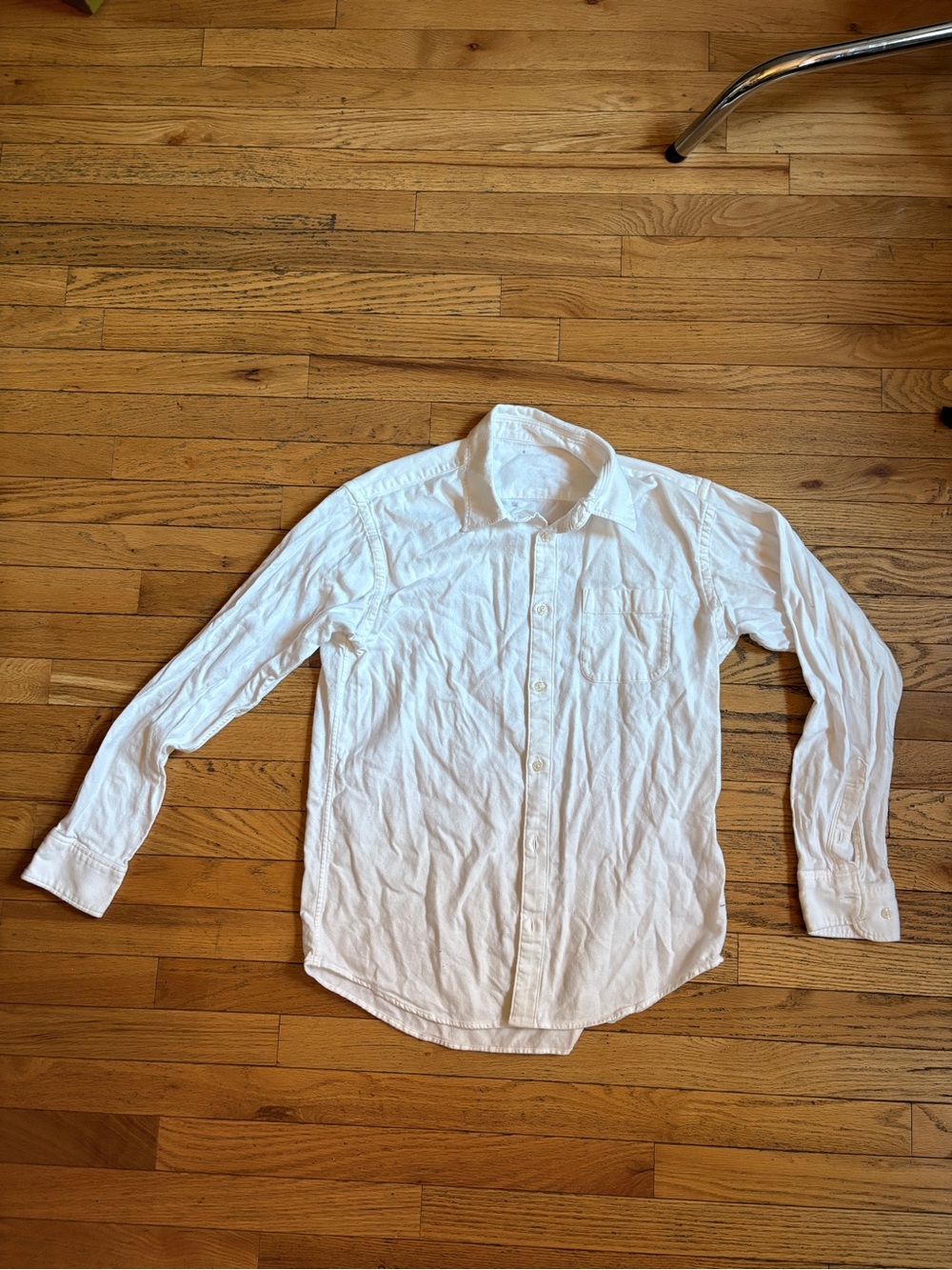 Muji White Men's Long-Sleeve Button-Down Shirt